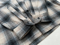 90s Pendleton Shadow Plaid Board Shirt M Off White&Black
