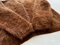 60s TOWNCRAFT Mohair Cardigan L DeepBrown