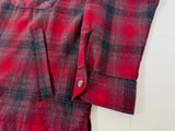90s Pendleton Front Zip ShadowPlaid Jacket XL Red&Black