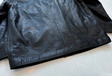 90s Polo Ralph Lauren Leather CarCoat XL Black