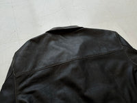 90s Polo Ralph Lauren Leather Zip Jacket XXL Black