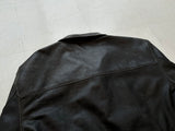 90s Polo Ralph Lauren Leather Zip Jacket XXL Black