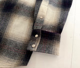 90s PENDLETON Shadow Plaid Western Shirt XL Black&White