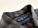90s Polo Ralph Lauren BLAKE ShadowPlaid L/S Shirt XL Black&Gray