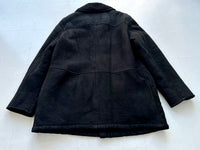 80s Polo Ralph Lauren Mouton Coat M Black