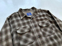 90s Pendleton ShadowPlaid Board Shirt L Khaki