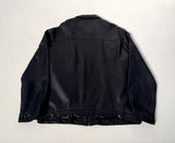 90s Polo Ralph Lauren Leather SwingTop jacket L Black