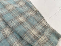 60s WOOL O THE WEST Shadow Plaid Loop Wool Shirt XL Turquoise