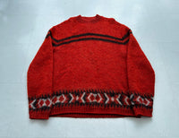 60s Manhattan Mohair Crewneck Sweater L DeepOrange