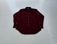 90s Polo RalphLauren Lowell Sport L/S Shirt M Burgundy