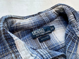 90s Polo Ralph Lauren Shadow Plaid Flannel L/S Shirt S Blue&White