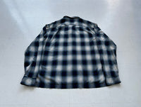 RRL Shadow Plaid Rayon Loop Shirt XL White&Blue&Green