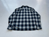 RRL Shadow Plaid Rayon Loop Shirt XL White&Blue&Green