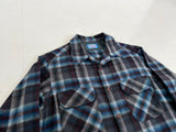 60s Pendleton Shadow Plaid Board Shirt L Gray