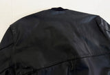 90s DeLONG Leather Varsity Jacket L Black