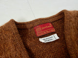 60s Sears Mohair Cardigan M DeepBrown