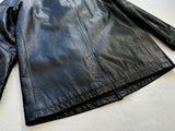 90s Polo Ralph Lauren Leather CarCoat M Black