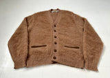 60s DRUMMOND Mohair Cardigan M MilkteaBrown