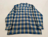 90s PENDLETON Shadow Plaid Board Shirt L TurquoiseBlue