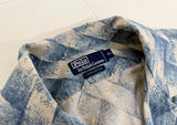 90s Polo Ralph Lauren cotton woven S/S Shirt XL Blue