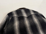 90s SANTA FE TRAIL Shadow Striped Wool Jacket L Black
