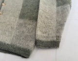 60s FORUM Mohair Panel Cardigan M LightGray&Olive