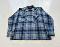 90s Pendleton Shadow Plaid Western Jacket XL Blue