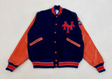 80s FELCO NY Mets Varsity Jacket L Navy Orange