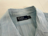 90s Polo Ralph Lauren Striped Work Shirt XL SkyBlue