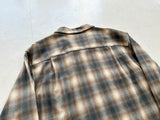 90s Pendleton ShadowPlaid Board Shirt L Ivory&Gray