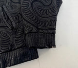 BubbleWell Embroidered Leather Jacket XXL Black