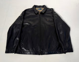 90s Polo Ralph Lauren Leather SwingTop Jacket XXL Black