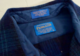 90s PENDLETON Shadow Plaid Western Shirt L Navy