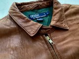 90s Polo Ralph Lauren Leather Jacket L Mocha
