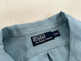 90s Polo Ralph Lauren Silk&Linen L/S Shirt XL LightBlue