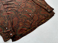 90s Polo Ralph Lauren Rayon Paisley L/S Loop Shirt L