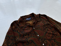 90s Polo Ralph Lauren Rayon Paisley L/S Loop Shirt L