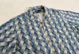 90s Polo Ralph Lauren cotton woven S/S Shirt XL Blue
