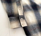 90s PENDLETON Shadow Plaid Western Shirt XL Black&White