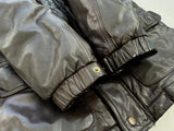 80s Eddie Bauer Leather Puffer Coat L