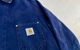 90s Carhartt Chore Coat L NavyBlue