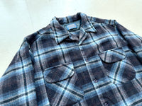 60s Pendleton Shadowplaid Board Shirt XL Navy&Blue