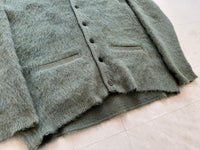 60s Julliard Mohair Cardigan L MossGreen
