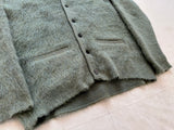 60s Julliard Mohair Cardigan L MossGreen