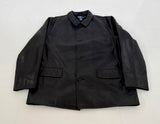 90s Polo Ralph Lauren Leather CarCoat XL Black
