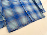 90s Pendleton Shadow Plaid Board Shirt M Blue