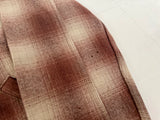 50s MERRILL Woolen Mills Shadow Plaid Wool Jacket L Brown