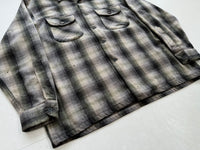 90s Pendleton Shadow Plaid Board Shirt XL Ivory&Khaki
