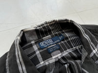 90s Polo Ralph Lauren CALDWELL Plaid Shirt M Black&White