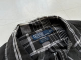90s Polo Ralph Lauren CALDWELL Plaid Shirt M Black&White